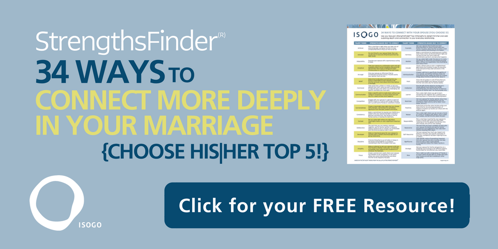 StrengthsFinder 34 connect marriage resource